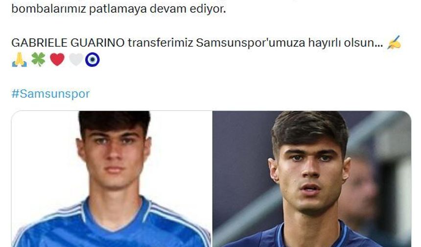 Yüksel Yıldırım: Gabriele Guarino, Samsunspor'a hayırlı olsun