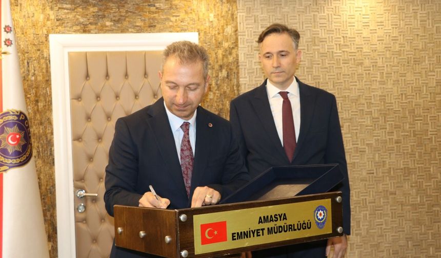 Amasya Emniyet Müdürlüğü'nde devir teslim töreni