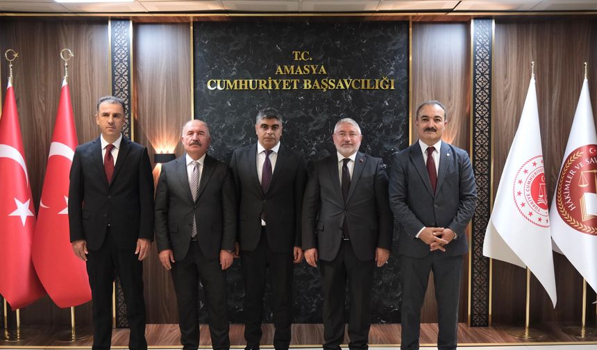 Çorum heyetinden Amasya Başsavcısı Kaynak'a ziyaret