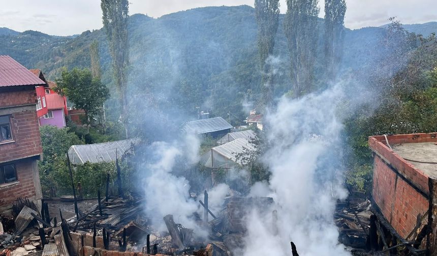 Kastamonu'da 2 katlı ahşap evde yangın