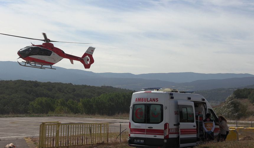 Nişan için geldiği Bolu'da fenalaştı, ambulans helikopterle Antalya'ya sevk edildi