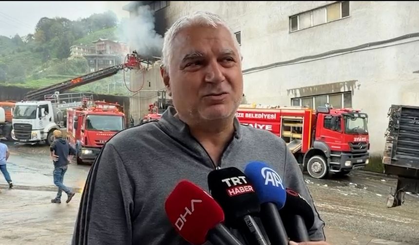 Rize'de çay fabrikasında çıkan yangın kontrol altına alındı