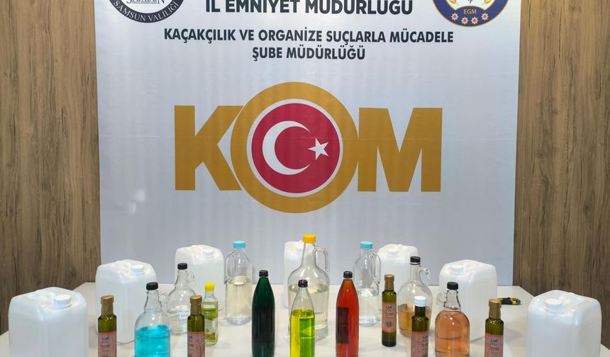Samsun'da 35 litre etil alkol ele geçirildi