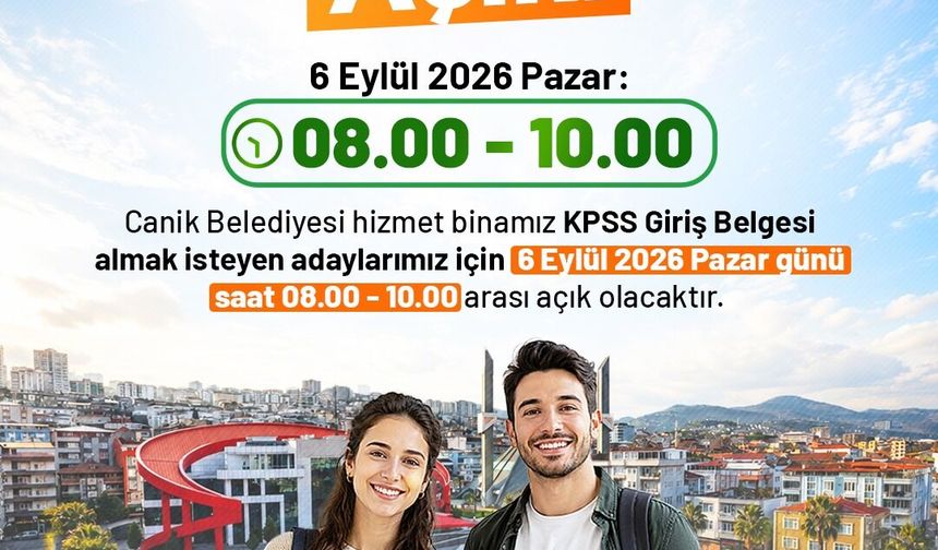 Samsun'da Canik Belediyesi'nden KPSS nöbeti