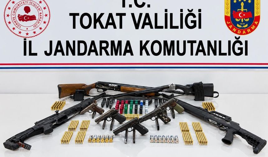 Tokat'ta jandarmadan silah operasyonu 5 gözaltı