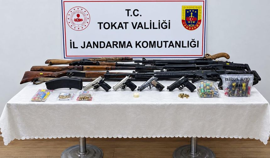 Tokat'ta silah ticareti ve kaçakçılığı operasyonu: 15 gözaltı