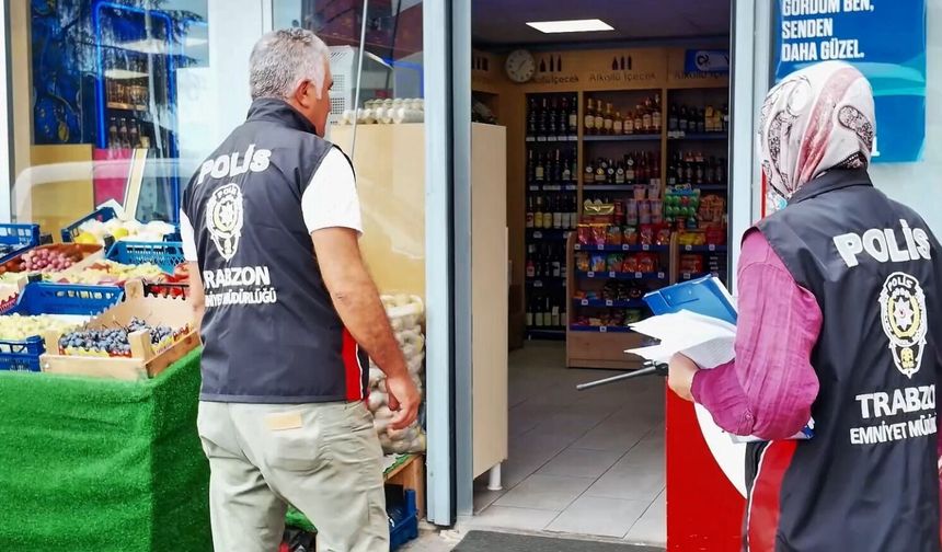Trabzon'da okul çevrelerinde güvenlik denetimi yapıldı
