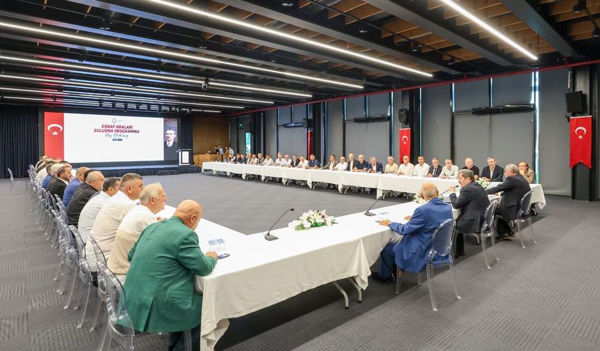 Vali Tavlı, esnaf odaları başkanlarıyla bir araya geldi