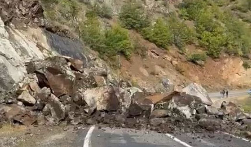 Artvin'de heyelan nedeniyle köy yolu ulaşıma kapandı