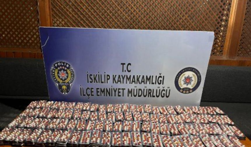Çorum'da 5 bin 500 uyuşturucu hap ele geçirildi