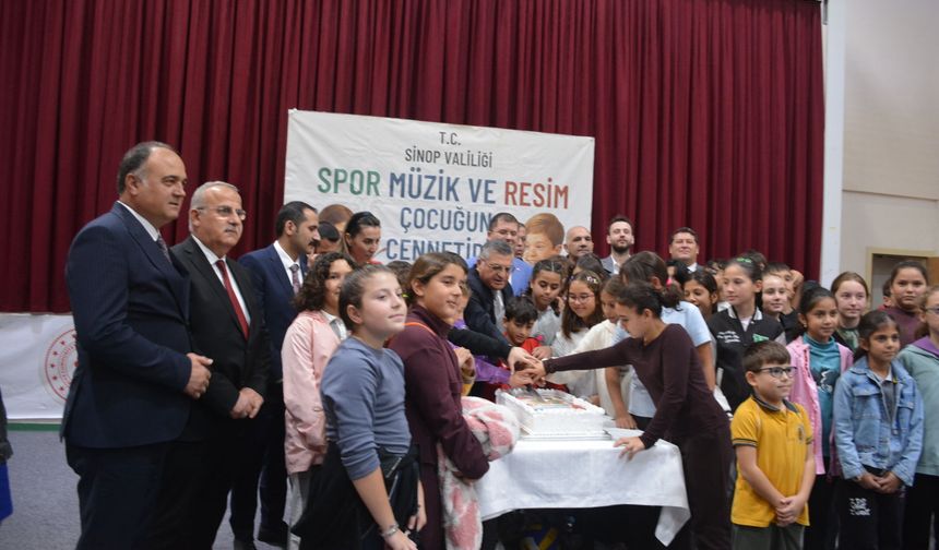 Sinop'ta sanat ve sporla çocukların dijital bağımlılığına karşı proje