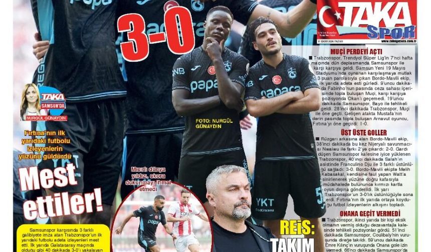 Trabzonspor, Samsun'da rekorlarla kazandı