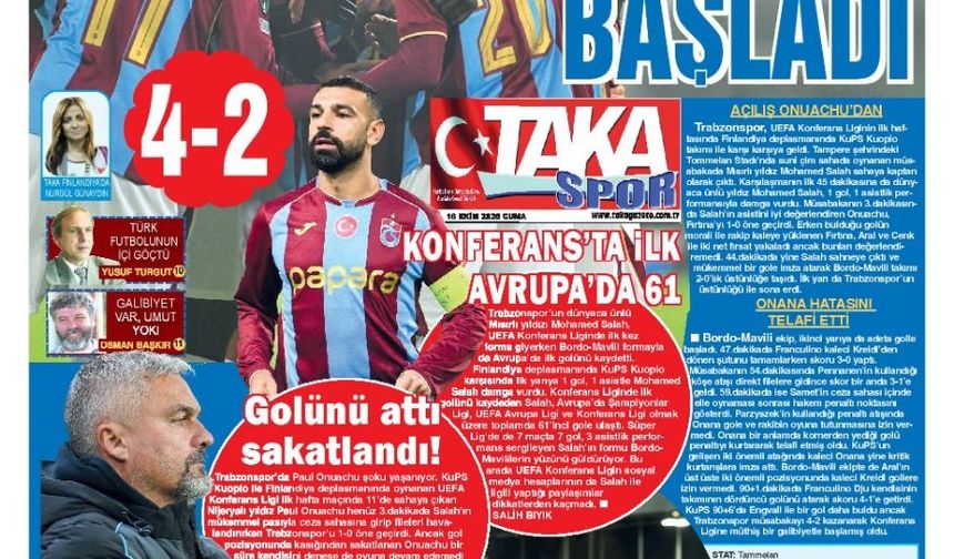 Trabzonspor'dan Avrupa'ya görkemli başlangıç