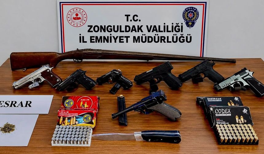 Zonguldak'ta yasa dışı silah ticareti operasyonu: 3 tutuklama